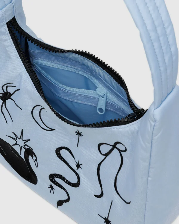 Mini Nylon Shoulder Bag - Sale - Embroidered Ballet Icons