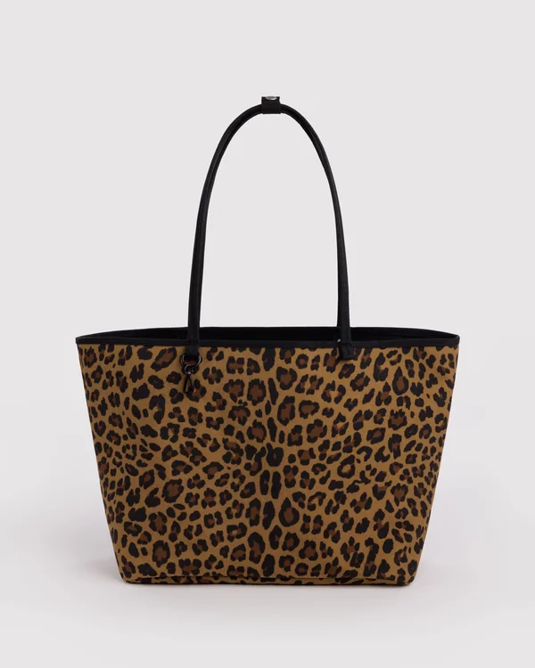 Large Nylon Reversible Tote - Leopard Mix - Size: OS