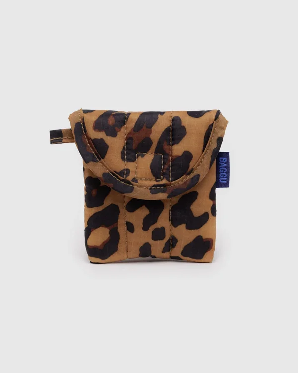 Puffy Earbuds Case - Leopard - Material: ripstop-nylon